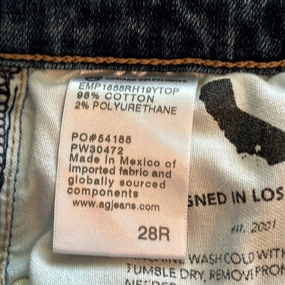 Ag Adriano Goldschmied Prima Ankle Cigarette Leg Size 28R - Picture 12 of 16